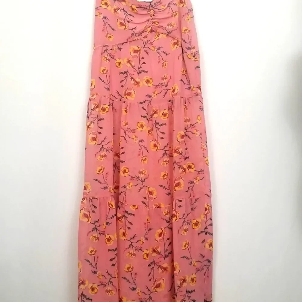 Rachel Zoe Rilo Printed Tiered Skirt‎ Maxi SIZE 8 #022